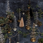 House Doctor juletræ grønne og hvid ornament til ophæng på juletræ  - Fransenhome
